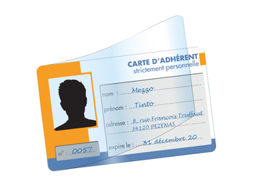 Cartes d'adhérent pour les clubs de la région vers Montpellier